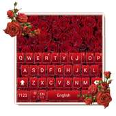 Giltter Red rose keyboard on 9Apps