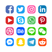All social media and social network in one app icon