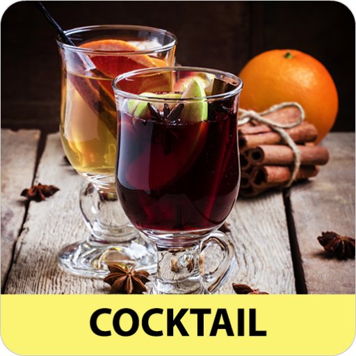 Cocktail recipes offline app. Cocktail &amp; mocktail. icon