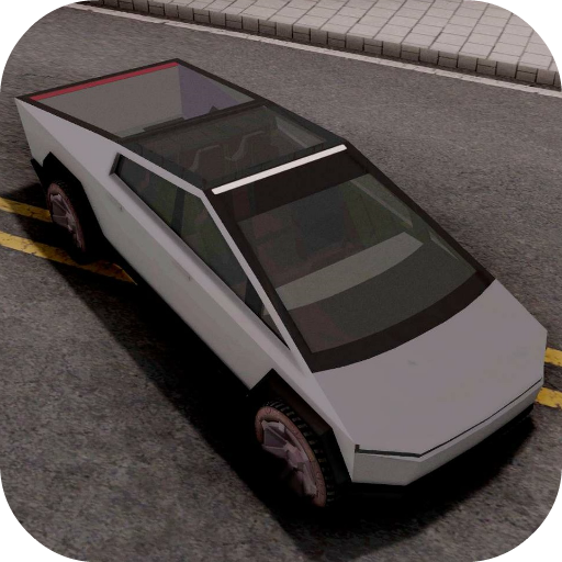 City Driving Tesla Cybertruck Eco SUV icon