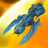 Spaceship racing 3D icon