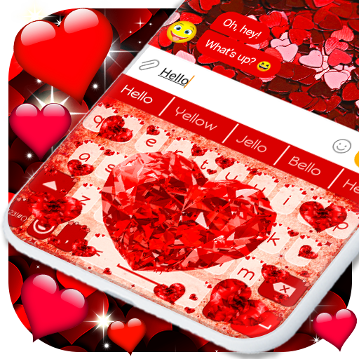 Diamond Heart Keyboard ❤️ Free Love Theme आइकन