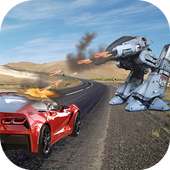 Car Vs Robots Demolition Fight