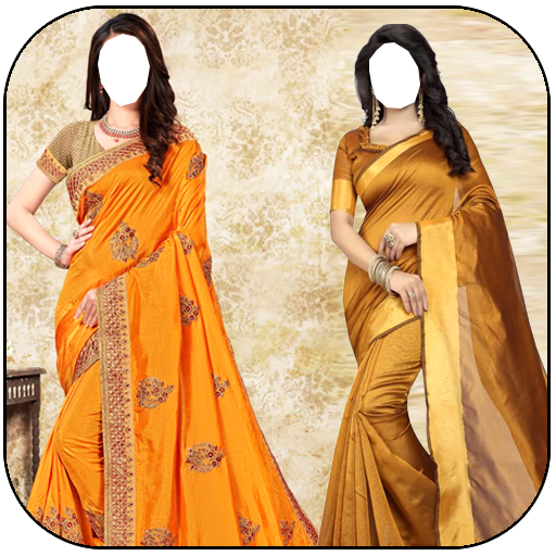 Party Wear Sarees With Women Photo Editor icon