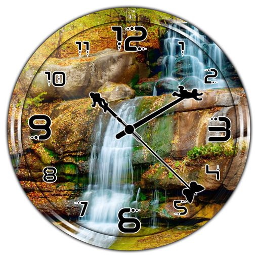 Waterfall Clock Live Wallpaper icon