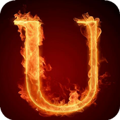 Fire letter U LWP icon