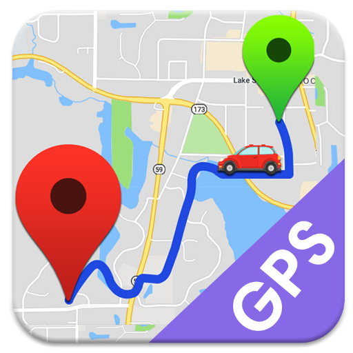 GPS Maps &amp; Navigation , Live Route &amp; Place Finder icon
