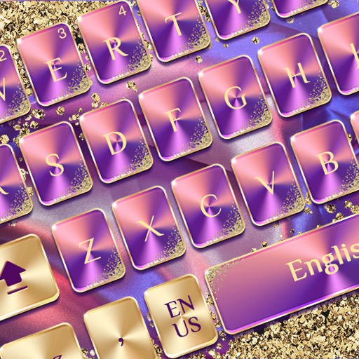 Pink Purple Gold Luxury Keyboard icon
