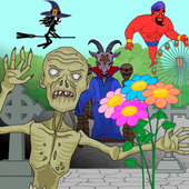 Stickman mentalist. Zombie looking for friends icon