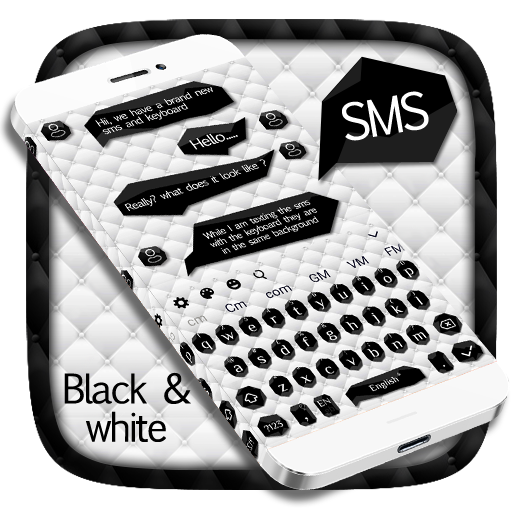 SMS Black White Keyboard icon
