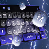 Live Lightning Keyboard Theme with Emoji icon