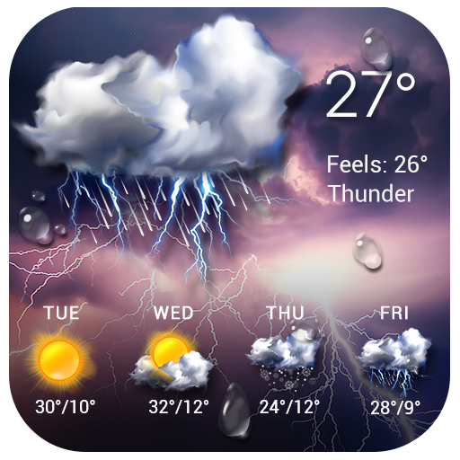 Storm and rain dadar &amp; Global weather icon