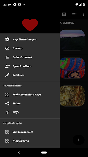 Tagebuch Dark Mode mit Passwort screenshot 1