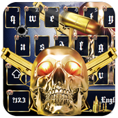Gold Skull Gun Keyboard icon