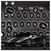 Luxury black sports car keyboard