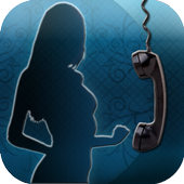 Phone call from sexy girl icon