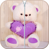 Teddy Bear Zipper screen Lock icon