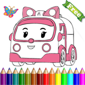coloring anime cartoon robot car icon