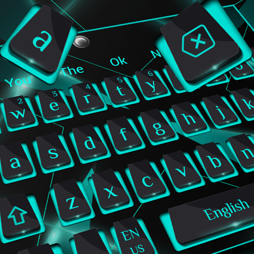 Classic Black Blue Metal Keyboard icon