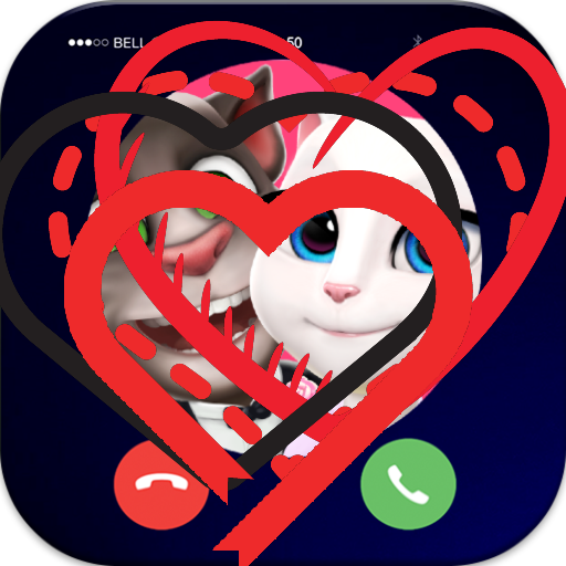 Cat Tom &amp; Angela's Fake Vedio Call Simulation أيقونة