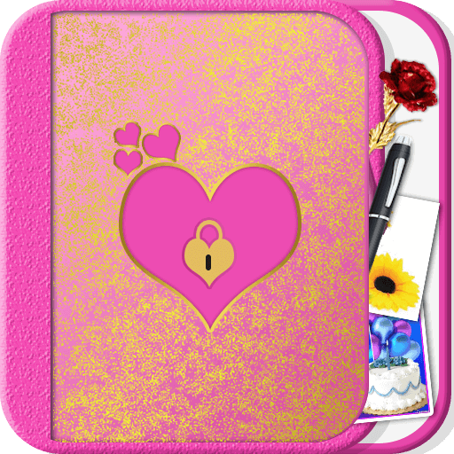 Personal diary with lock icon