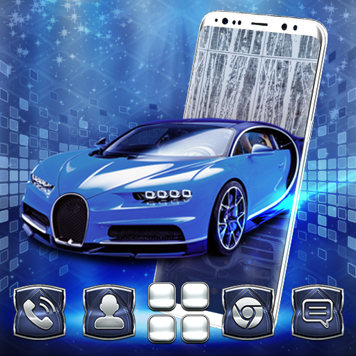 Blue Sport Car Launcher Theme icon