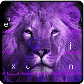 Purple Fire Lion Keyboard أيقونة