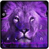 Purple Fire Lion Keyboard on 9Apps