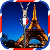 Paris Zipper Lock Screen icon