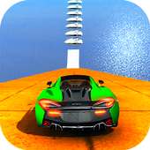 Mega Ramp Stunt Car Jump Over The Boats