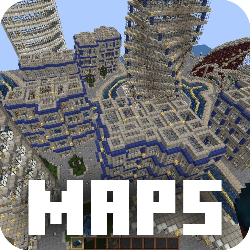 Maps for minecraft - one block, cities, survival icon