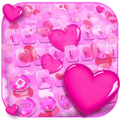 Pink Heart Keyboard icon