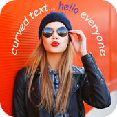 ikon Curve Text On Photo : Stylish NameArt