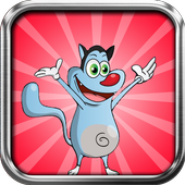 Happy oggy escaping icon