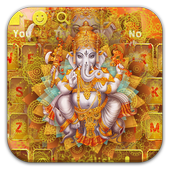 Keyboard theme of the god of elephants and wisdom icon