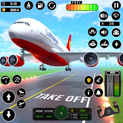 Airplane real flight simulator icon