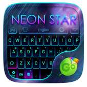 Neon Star Emoji Keyboard Theme on 9Apps