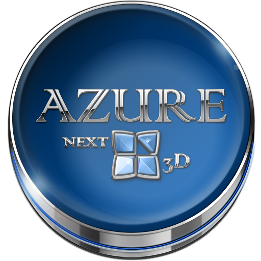 Next Launcher Theme Azure 3D icon