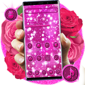 Sparkle Pink Glitter Launcher Theme icon