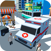 Ambulance Driver Extreme city rescue icon