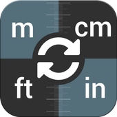 m,cm,mm to yard, feet,inch,Length Unit converter icon
