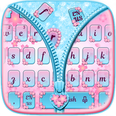 गुलाबी खिलना कीबोर्ड थीम आइकन