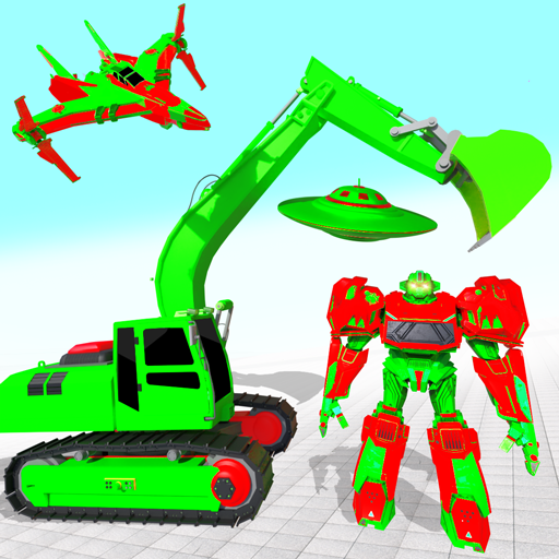 Excavator Robot Car Transform icon