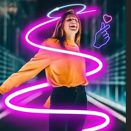 Neon Line Photo Editor icon