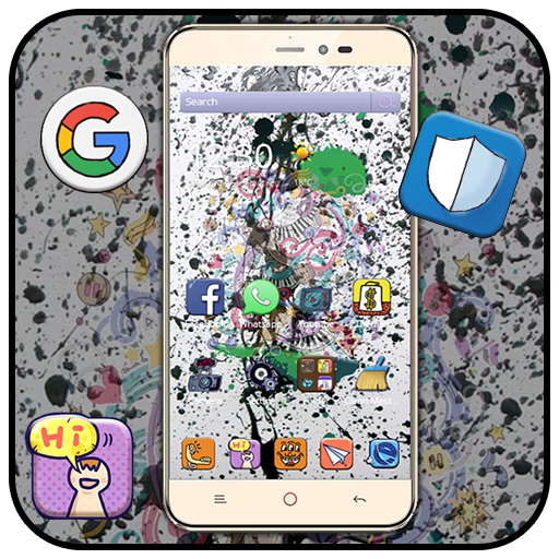 Cool graffiti style cell phone theme icon