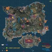 PUBG Island Map of ERANGEL Loot Locations icon