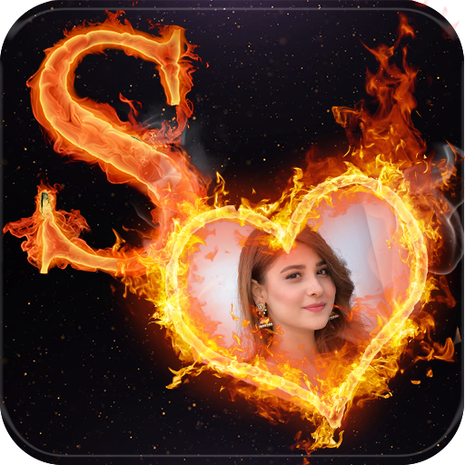 Fire Text Photo Frame : Flaming Text &amp; Alphabets icon