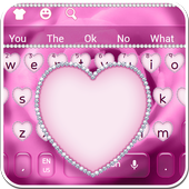 Pink Love Rose Keyboard Theme icon
