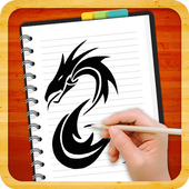 Tatoo Designs Step by Step Drawing icon