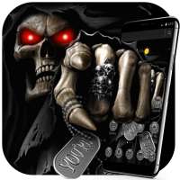 Dark Immortal Pointing Skull Theme on 9Apps